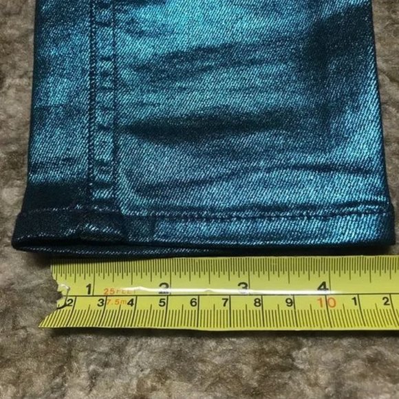 7 For All Mankind metallic satin jeans in size 25 - Picture 5 of 16